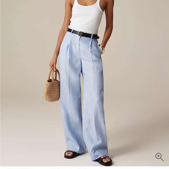 J. Crew Pants - J Crew French blue Women's Wide-Leg Pants size 8 tall